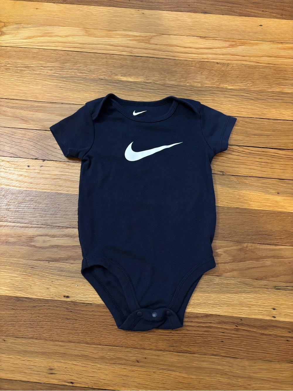 Nike Navy Blue Baby Logo Bodysuit 18M